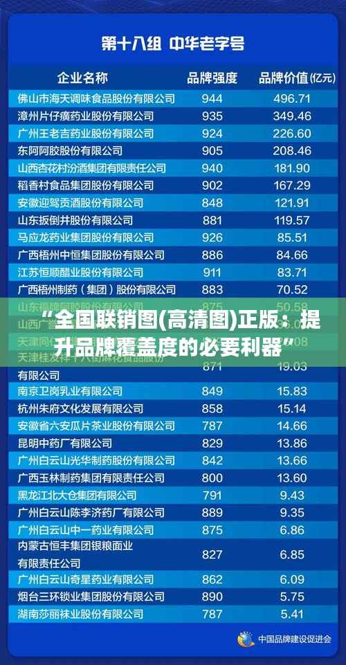 “全国联销图(高清图)正版:提升品牌覆盖度的必要利器”