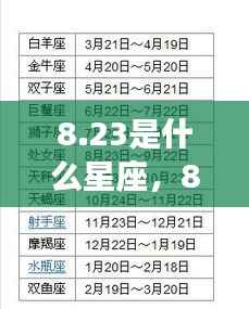 8月23日出生者的星座运势解读,揭秘性格与未来走向