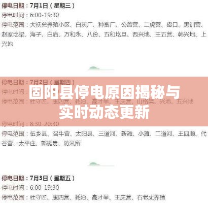 固阳县停电原因揭秘与实时动态更新