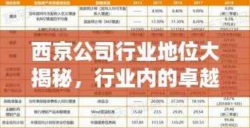西京公司行业地位大揭秘，行业内的卓越排名