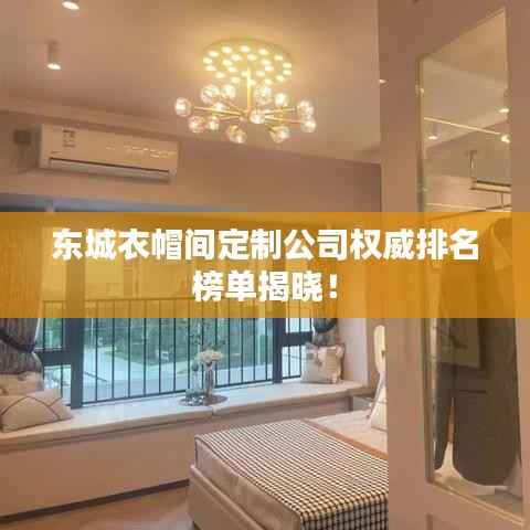 东城衣帽间定制公司权威排名榜单揭晓!