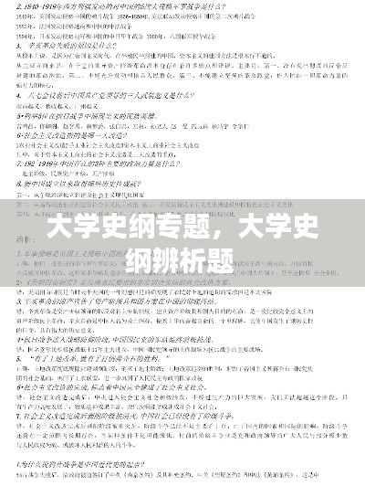 大学史纲专题,大学史纲辨析题